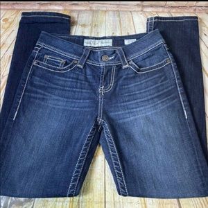 Buckle Denim Skinny Jeans